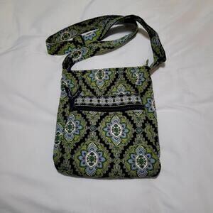ALL VERA BAGS ON SALE! VERA BRADLEY Patterned Green and Blue Crossbody Bag